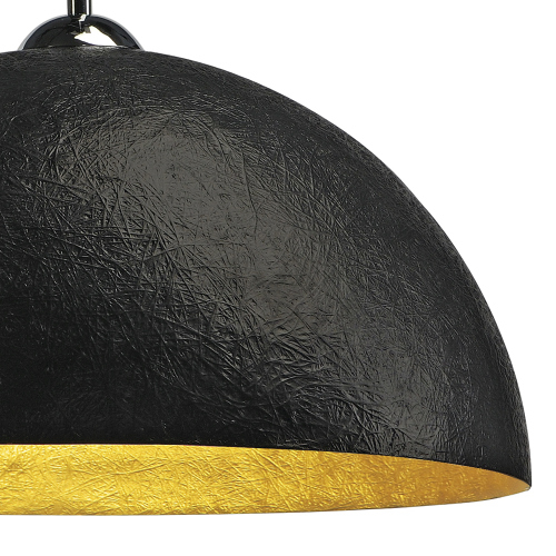 SLV FORCHINI Pendelleuchte, PD-1, rund, schwarz/gold, E27, max. 40W