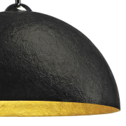 FORCHINI Pendelleuchte, PD-1, rund, schwarz/gold, E27, max. 40W