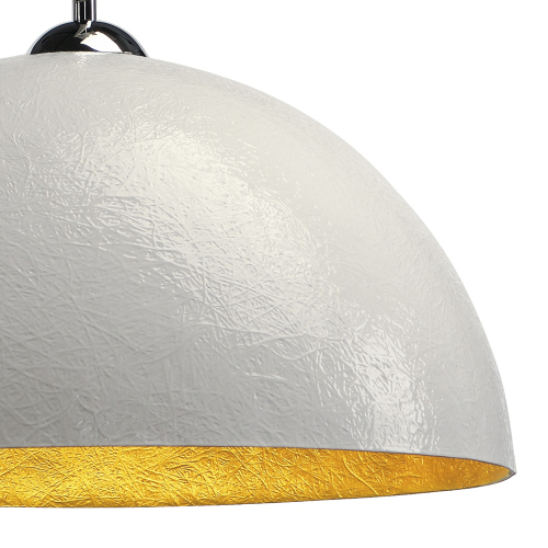 FORCHINI Pendelleuchte, PD-1, rund, weiss/gold, E27, max. 40W