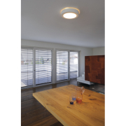 Deckenleuchte, GL 105 E27, rund, weisser Gips, max.2x25W