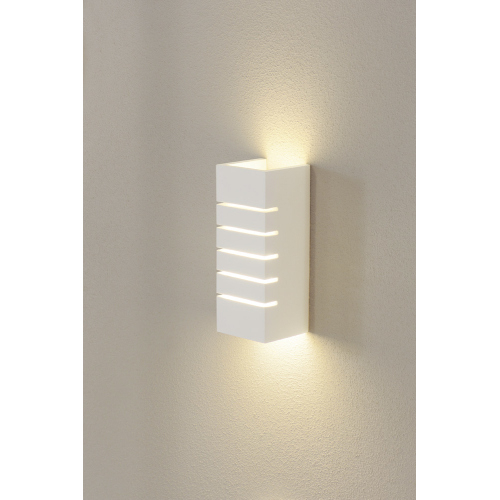 SLV Wandleuchte, GL 100 SLOT, eckig, weisser Gips, E14, max. 40W