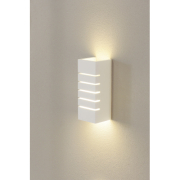 Wandleuchte, GL 100 SLOT, eckig, weisser Gips, E14, max. 40W