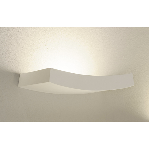 SLV Wandleuchte, GL 102 CURVE, weisser Gips, R7s 78mm, max. 100W