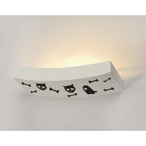 SLV Wandleuchte, GL 102 CURVE, weisser Gips, R7s 78mm, max. 100W