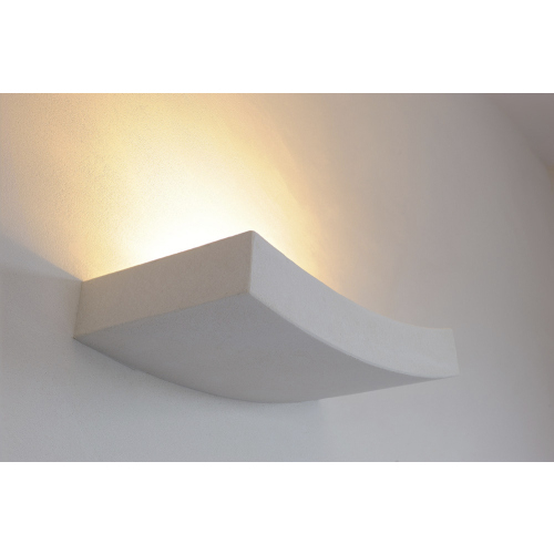SLV Wandleuchte, GL 102 CURVE, weisser Gips, R7s 78mm, max. 100W