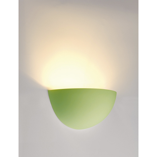 SLV Wandleuchte, GL 101 E14, halb rund, weisser Gips, max. 40W