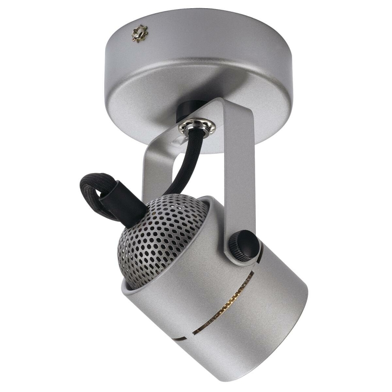 SLV SPOT 79 Deckenstrahler Wandleuchte rund Silbergrau dreh- und schwenkbar QPAR51 GU10 max. 50W 230V