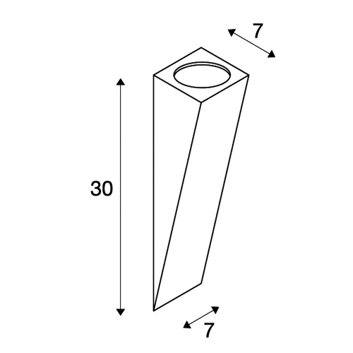 ALTRA DICE Wandleuchte, WL-2, silbergrau, GU10, max. 50W