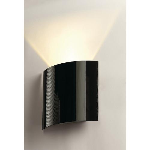 SLV LED SAIL 1 Wandleuchte, halbrund, schwarz, 1x3W LED, 3000K