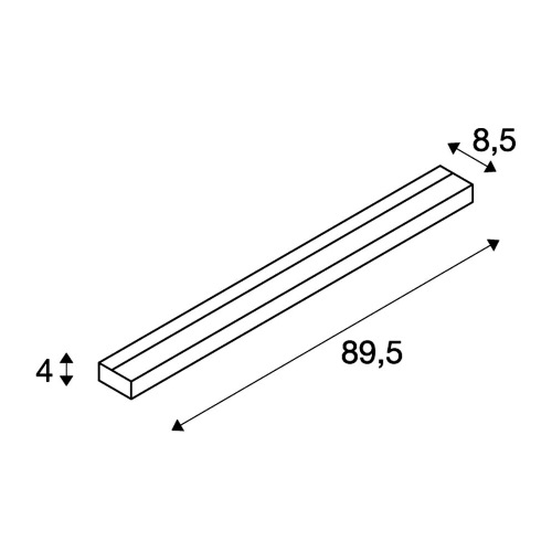 SEDO 21 Wandleuchte, eckig, alu brushed, Glas satiniert, G5, ESL, 21W