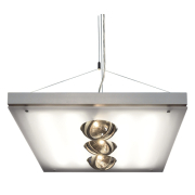 T5 GRILL QRB Pendelleuchte, eckig, silbergrau, 4xT5 24W und 3xQRB111 50W max.
