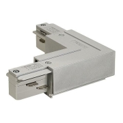 SLV EUTRAC L-Verbinder Erde innen, silbergrau