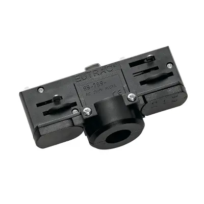 SLV EUTRAC 3-Phasen Pendelleuchten Stromschienenadapter schwarz inkl. Montagezubehör