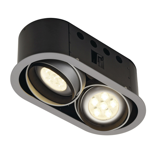 SLV AIXLIGHT PRO 2 FLAT FRAME ROUND Einbaurahmen, silbergrau / schwarz