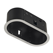 AIXLIGHT PRO 2 FLAT FRAME ROUND Einbaurahmen, silbergrau / schwarz