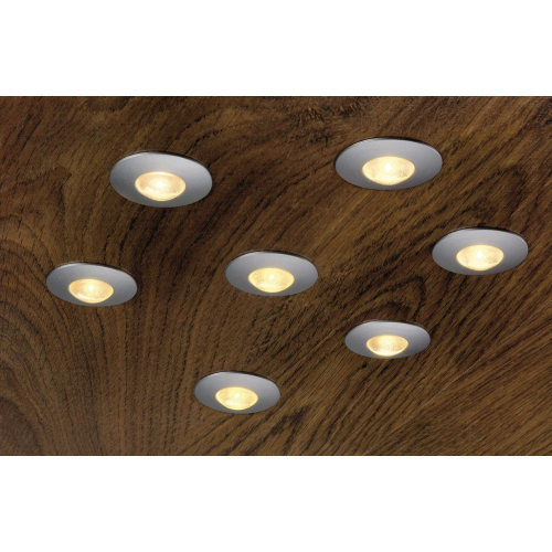 SLV DEKLED Einbauleuchte, rund, silber metallic, 1W LED, warmweiss, 3000K