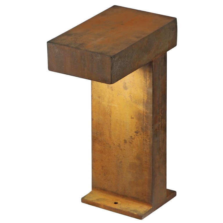 SLV RUSTY® PATHLIGHT Außenleuchte für Wege im Rost-Design GX53 max. 9W IP44 FeCSi-Stahl gerostet Höhe 40cm