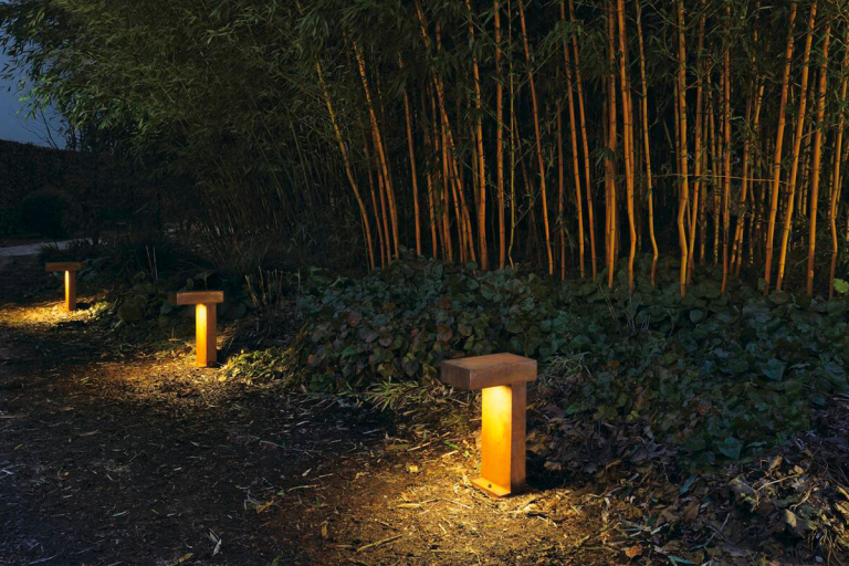 SLV RUSTY® PATHLIGHT Außenleuchte für Wege im Rost-Design GX53 max. 9W IP44 FeCSi-Stahl gerostet Höhe 40cm