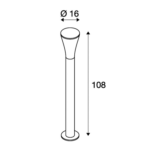 SLV ALPA CONE 100 Stehleuchte, steingrau, E27 ESL, max. 24W, IP55