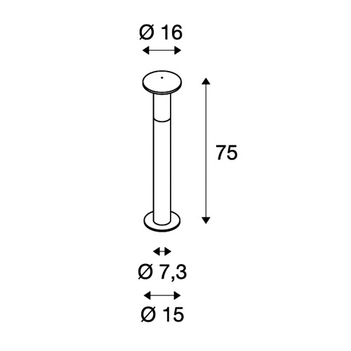 SLV ALPA MUSHROOM 75 Stehleuchte, steingrau, E27 ESL, max. 24W, IP55