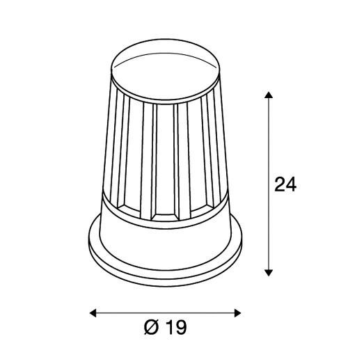 SLV CONE Aussenleuchte, anthrazit, E27, max. 100W, IP54