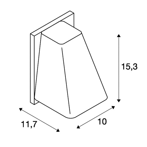 SLV WALLYX GU10 Wandleuchte, anthrazit, max. 50W, IP44
