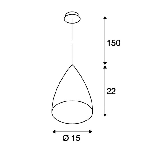 SLV TONGA IV Pendelleuchte, Keramikschirm, E14, max. 60W, silbergraue Rosette