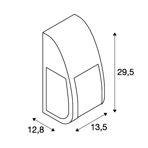 SLV KERAS ELT Wandleuchte, anthrazit, E27 ESL, max. 25W, IP54