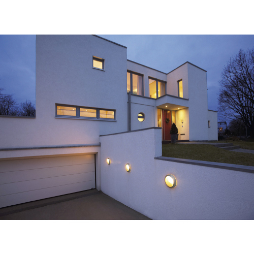 SLV BULAN Deckenleuchte, rund, silbergrau, E14, max. 60W, satiniertes Glas