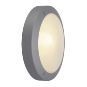 SLV BULAN Deckenleuchte, rund, silbergrau, E14, max. 60W, satiniertes Glas