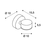 SITRA WALL Wandleuchte, anthrazit, GX53 ESL, max. 9W, IP44