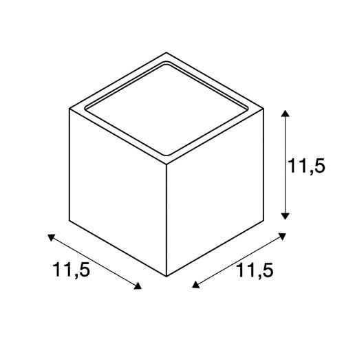 SLV SITRA CUBE Wandleuchte, weiss, GX53, max. 9W