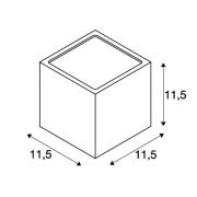 SITRA CUBE Wandleuchte, rostfarben, GX53, max. 9w