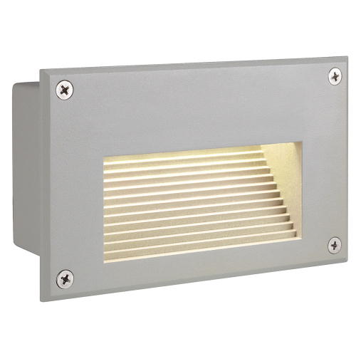 SLV BRICK LED DOWNUNDER Wandleuchte, rechteckig, silbergrau, warmweisse LED