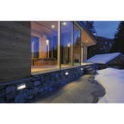 BRICK LED DOWNUNDER Wandleuchte, rechteckig, silbergrau, warmweisse LED
