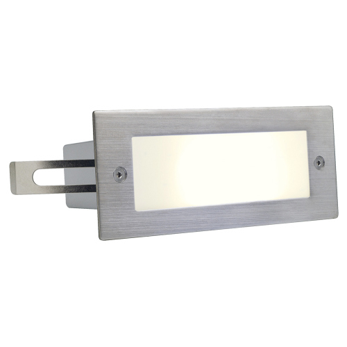 SLV BRICK LED 16 EDELSTAHL 304 Wandleuchte, gebürstet, 1W, warmweiss, IP44