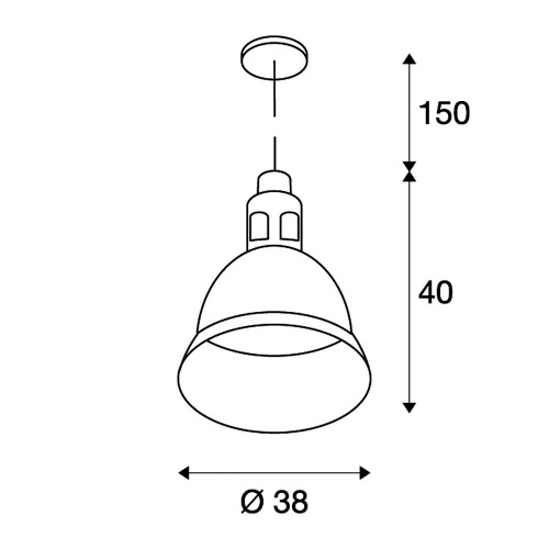 SLV PARA 380 Reflektorleuchte, alu natur, E27, max. 260W 2 Packstücke!