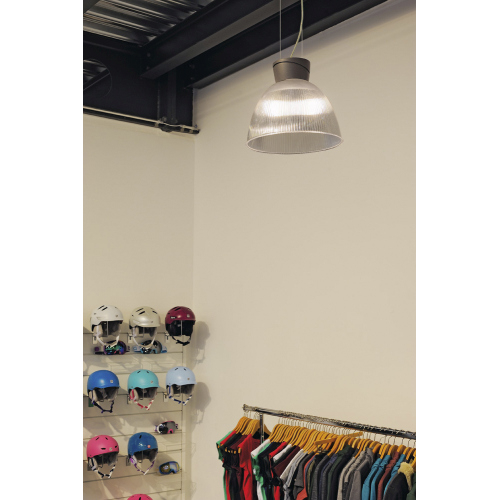 SLV PARA DOME 2 Pendelleuchte, transparent / anthrazit, E27, max. 150W