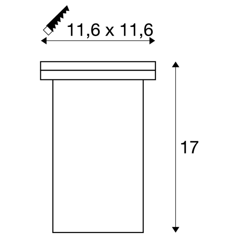 SLV DASAR® 116 EXACT Bodeneinbauleuchte eckig QPAR51 GU10 IP67 edelstahl 316 max. 35W