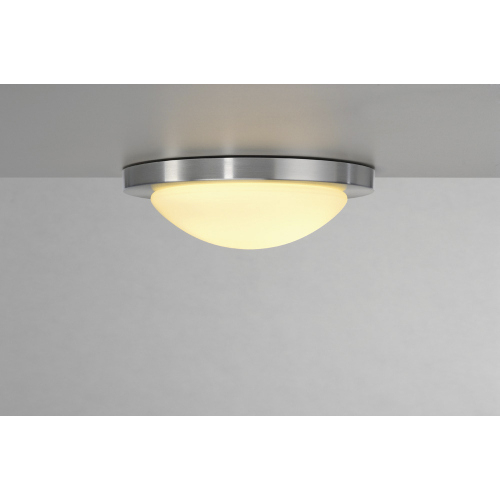 SLV MELAN Deckenleuchte, rund, alu brushed, satiniertes Glas, E27, max. 60W