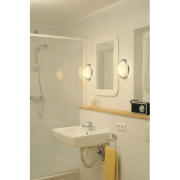 MELAN Deckenleuchte, rund, alu brushed, satiniertes Glas, E27, max. 60W