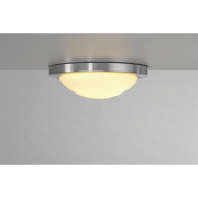 MELAN Deckenleuchte, rund, alu brushed, satiniertes Glas, E27, max. 60W
