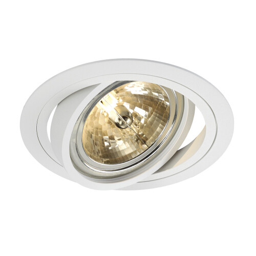 SLV NEW TRIA QRB 111 Downlight, rund, mattweiss, max. 75W, inkl. Blattfedern