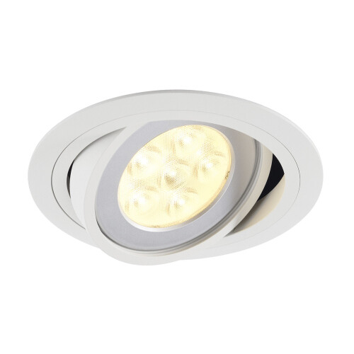 SLV NEW TRIA QRB 111 Downlight, rund, mattweiss, max. 75W, inkl. Blattfedern