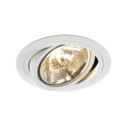 NEW TRIA QRB 111 Downlight, rund, mattweiss, max. 75W, inkl. Blattfedern