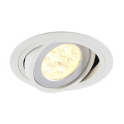 NEW TRIA QRB 111 Downlight, rund, mattweiss, max. 75W, inkl. Blattfedern