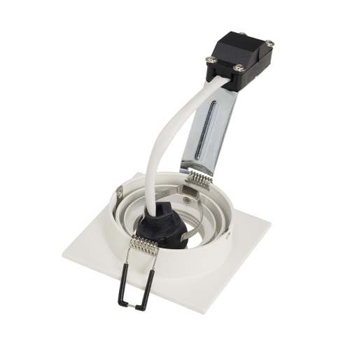 SLV NEW TRIA I GU10 Downlight, eckig, mattweiss, max. 50W, inkl. Clipfedern