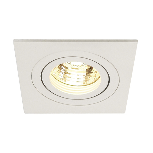 SLV NEW TRIA I GU10 Downlight, eckig, mattweiss, max. 50W, inkl. Clipfedern
