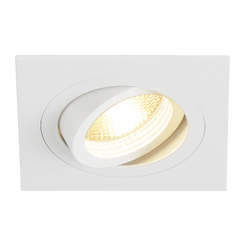 SLV NEW TRIA I GU10 Downlight, eckig, mattweiss, max. 50W, inkl. Clipfedern