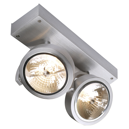 KALU 2 Wand- und Deckenleuchte alu gebürstet, 2xQRB111, max. 50W